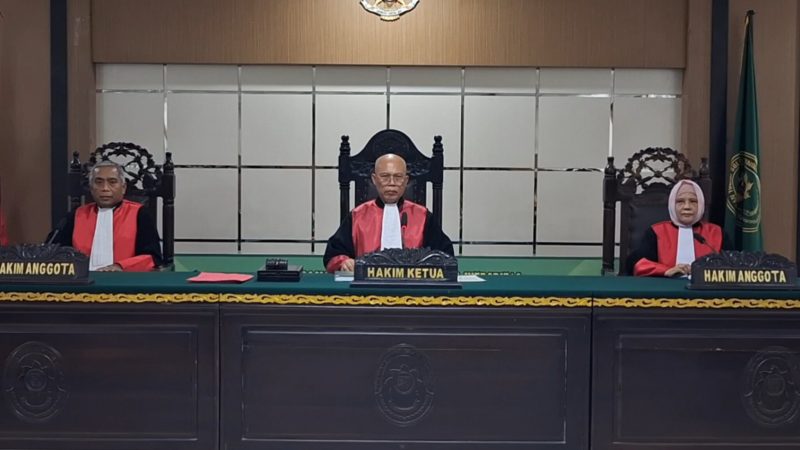 Majelis Hakim Pengadilan Tinggi Sulawesi Tenggara (PT Sultra). (Foto: Fadli Aksar)