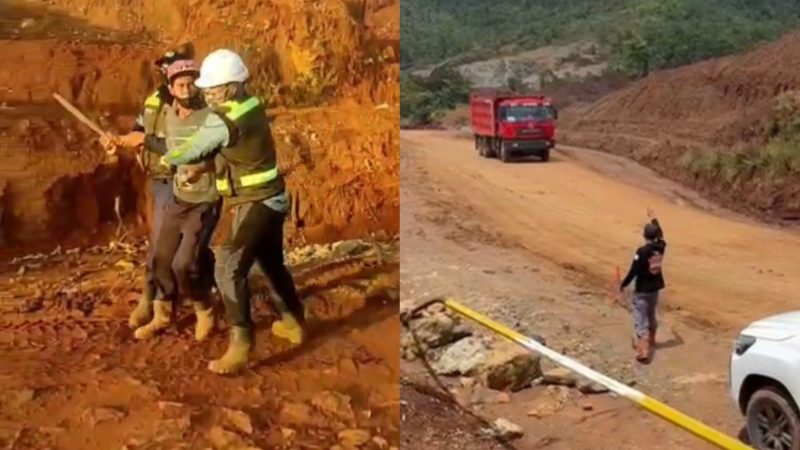 Sejumlah preman bersenjata tajam memblokade jalan tambang di Desa Sopura, Kecamatan  Pomalaa, Kabupaten Kolaka. Mereka meminta 