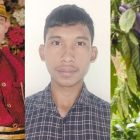 Ketiga petani Routa yang ditangkap usai demo PT SCM yakni Hartong (46), Habibi (43], dan Didin (18). (Foto: kolase foto)