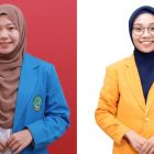 Presiden Mahasiswa IAIN Kendari Risdawati (kiri) dan Universitas Halu Oleo Fitriyah Nurainun Natiq Mapatarani. (Foto: Istimewa)