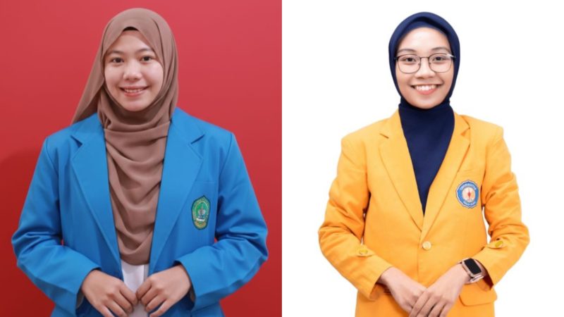 Presiden Mahasiswa IAIN Kendari Risdawati (kiri) dan Universitas Halu Oleo Fitriyah Nurainun Natiq Mapatarani. (Foto: Istimewa)