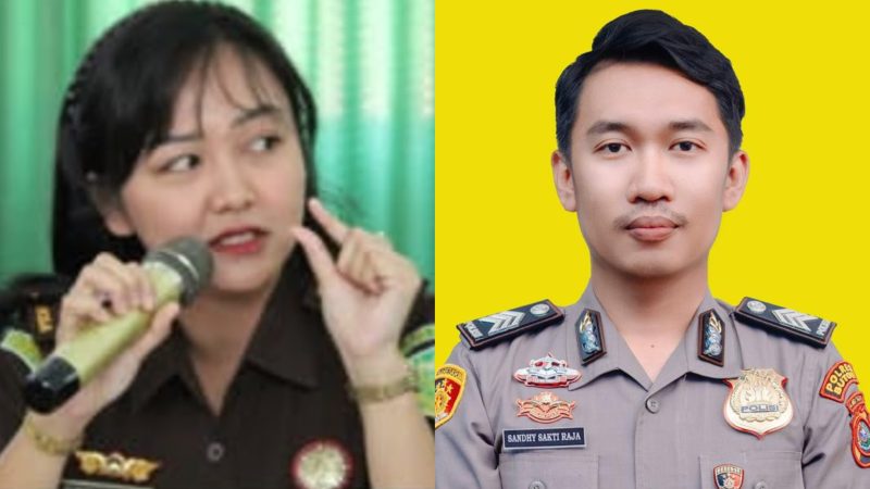 Jaksa Kejari Baubau Franca Moniqa Sayogi (kiri) dan anggota Satreskrim Polres Buton Brigpol Shandy Sakti Raja. (Foto: kolase foto)
