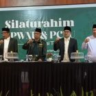 Calon Ketua Umum Pengurus Besar Nahdlatul Ulama (PBNU), KH Abdussalam Shohib atau Gus Salam konsolidasi di Kota Kendari jelang Mukhtamar ke-35 NU. (Fofo: Fadli Aksar)